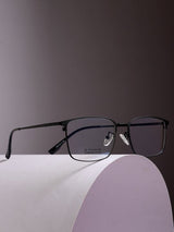 Sleek Black Rectangle Frame Eyeglasses for Men and Women (SG-32028)