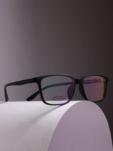Sleek Black Rectangle Frame Eyeglasses for Men and Women (SG-12991)