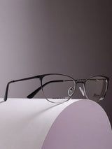 Sleek Gun Black Rectangle Frame Eyeglasses for Men and Women (SG-9199)