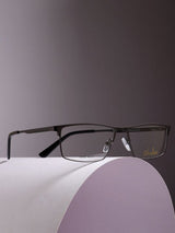 Sleek Gun Black Rectangle Frame Eyeglasses for Men and Women (SG-1932)