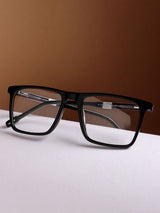 Sleek Black Rectangle Frame Eyeglasses for Men and Women (SG-97181)
