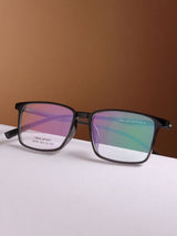 Sleek Grey Rectangle Frame Eyeglasses for Men and Women (SG-12455)