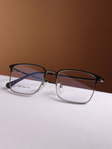 Sleek Black Rectangle Frame Eyeglasses for Men and Women (SG-32077)