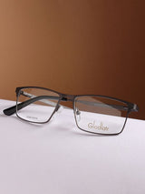 Sleek Gun Black Rectangle Frame Eyeglasses for Men and Women (SG-1932)