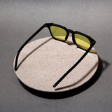 Kingsman Black Yellow Square Sunglasses