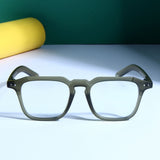 Kingsman Green Clear Square Sunglasses