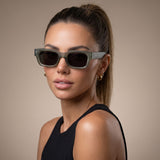 Milestone Olive Green Black Square Sunglasses