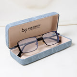 OPERA. Black Clear Rectangle Sunglasses