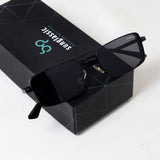 OPERA. Black Rectangle Sunglasses