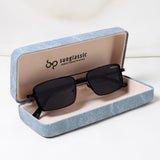 OPERA. Black Rectangle Sunglasses