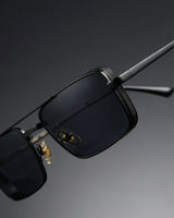 OPERA. Black Rectangle Sunglasses