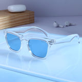 Peter Clear Blue Square Sunglasses