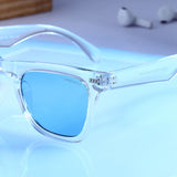 Peter Clear Blue Square Sunglasses