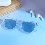 Peter Clear Blue Square Sunglasses