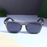 Peter Polarized Green Black Square Sunglasses