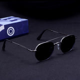 Phantom Siver Blue Hexagon Sunglasses
