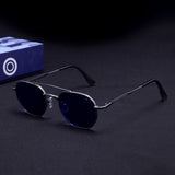 Phantom Siver Blue Hexagon Sunglasses