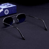 Phantom Siver Blue Hexagon Sunglasses