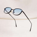 Regal Black Blue Gradient Oval Sunglasses