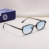 Regal Black Blue Gradient Oval Sunglasses