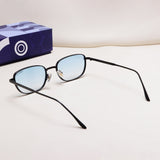 Regal Black Blue Gradient Oval Sunglasses
