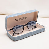 Regal Black Blue Gradient Oval Sunglasses