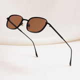 Regal Black Brown Oval Sunglasses