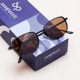 Regal Black Brown Oval Sunglasses