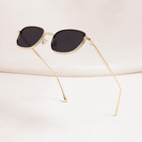 Regal Gold Black Oval Sunglasses