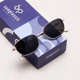 Regal Gold Black Oval Sunglasses