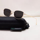 Regal Gold Black Oval Sunglasses