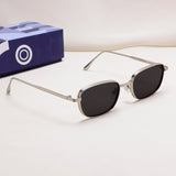 Regal Silver Black Oval Sunglasses