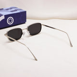 Regal Silver Black Oval Sunglasses