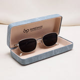 Regal Silver Black Oval Sunglasses