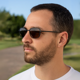 Regal Black Brown Oval Sunglasses