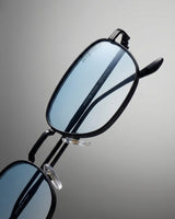 Regal Black Blue Gradient Oval Sunglasses