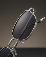 Regal Silver Black Oval Sunglasses