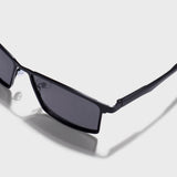 RideX Edition – Black Rectangle Sunglasses | UV400 Polarized | Unisex