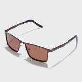 RideX Edition – Brown Rectangle Sunglasses | UV400 Polarized | Unisex
