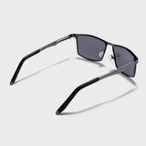 RideX Edition – Gray Black Rectangle Sunglasses | UV400 Polarized | Unisex