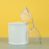 Andreas Silver Transparent Edition Trapezoid Sunglasses