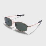 Swiftor Gold Green Polarized Rectangle Sunglasses | UV400