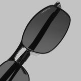 Swiftor Gun Black Polarized Rectangle Sunglasses | UV400