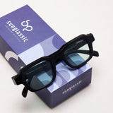 Walter Black Green Square Sunglasses