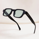 Walter Black Green Square Sunglasses