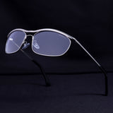 Champion Silver Blue Gradient Rectangle Sunglasses for Men | UV400