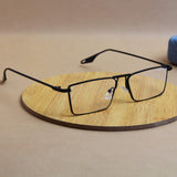 Rebel Black Clear Rectangle Sunglasses