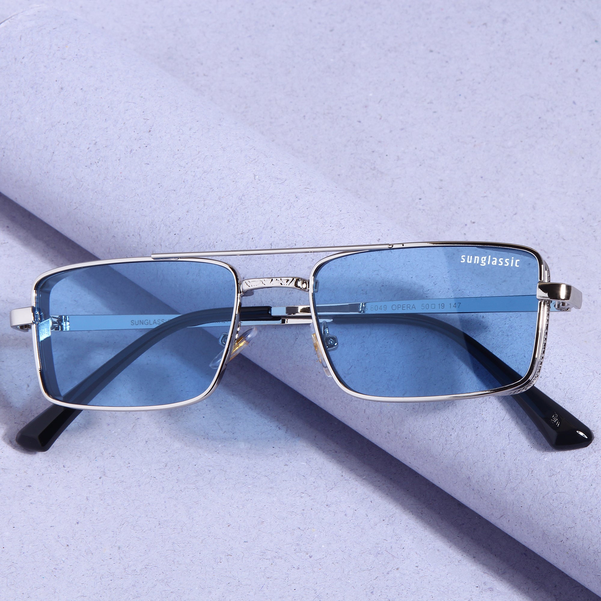 Light blue sunglasses best sale