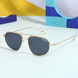 Opal. Gold Black Pilot Sunglasses