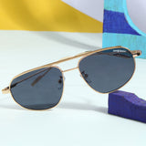 Opal. Gold Black Pilot Sunglasses
